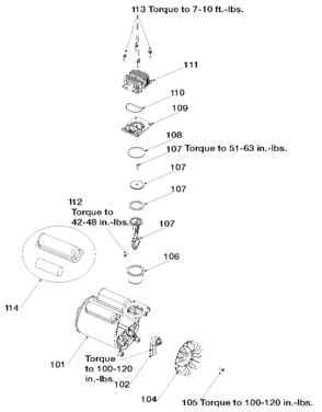 Default 2 Diagram and Parts List for CFFR350A Type 0 Porter Cable Compressor